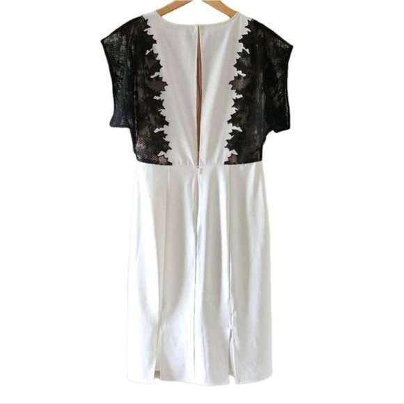BCBGMAXAZRIA Runway Off White Midi Dress Size 6. - Picture 7 of 12